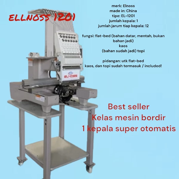 embroidery sewing machine industri elnoss 1201