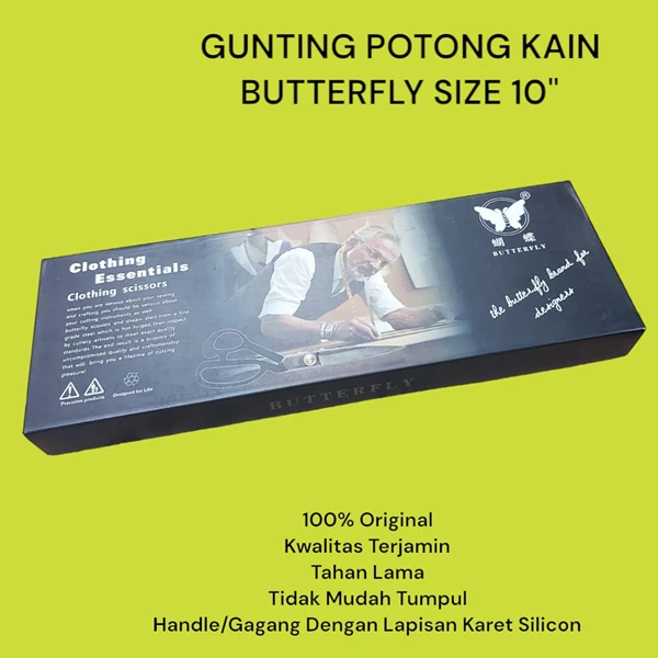 alat potong - gunting kain butterfly 10" - original