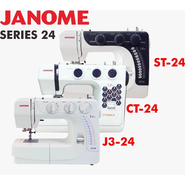 Janome series 24 (st-24 ct2480lx  J3-24) mesin jahit portable kwalitas heavy duty